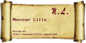 Meszner Lilla névjegykártya